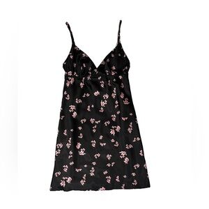NEW Victoria secret Floral Black and Pink Nightdress